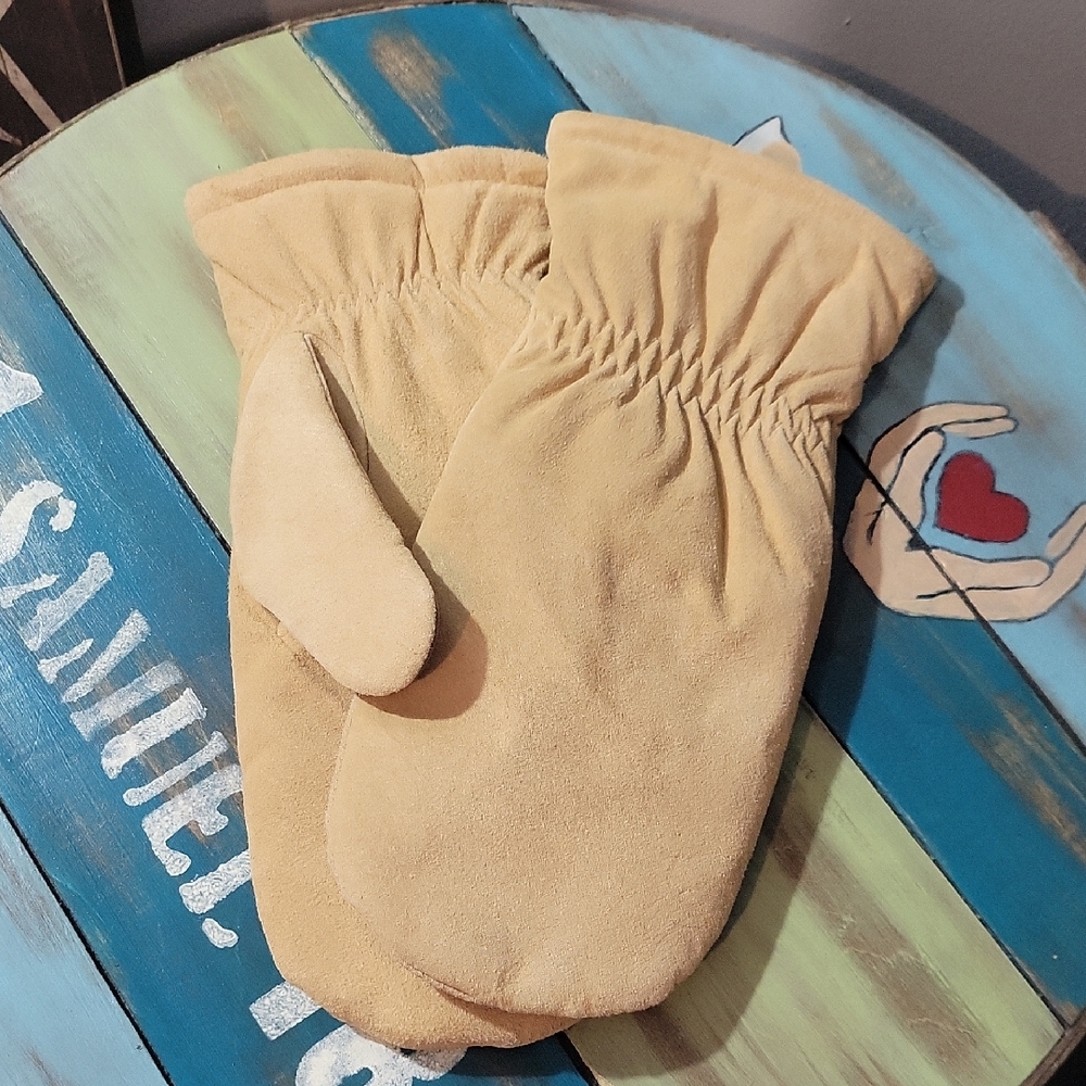 Goodfellow & Co Tan Suede Mittens NWOT